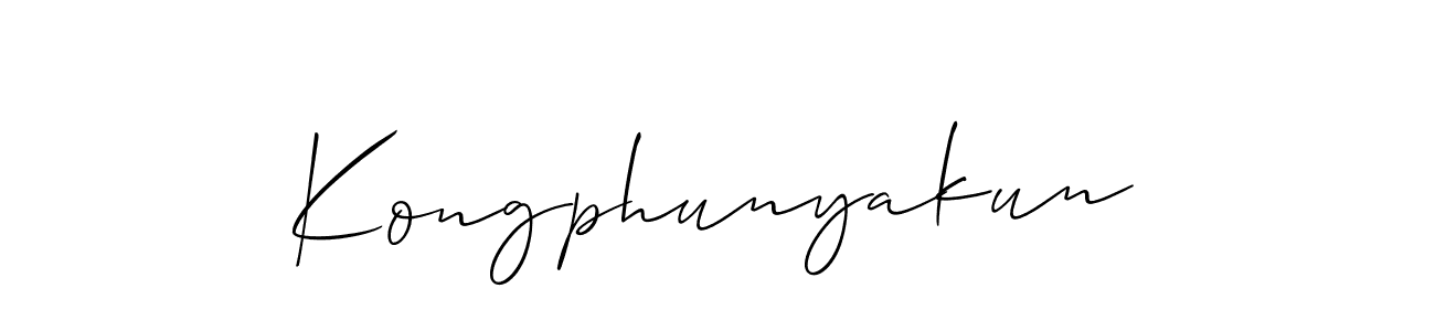 How to make Kongphunyakun name signature. Use Allison_Script style for creating short signs online. This is the latest handwritten sign. Kongphunyakun signature style 2 images and pictures png