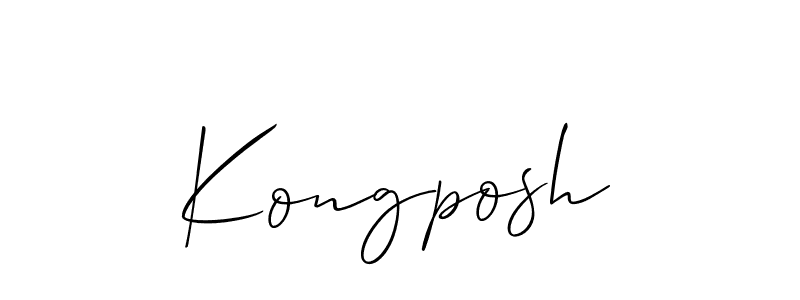 How to Draw Kongposh signature style? Allison_Script is a latest design signature styles for name Kongposh. Kongposh signature style 2 images and pictures png