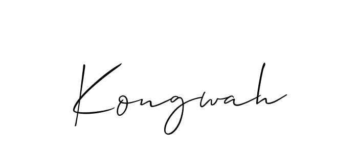 Kongwah stylish signature style. Best Handwritten Sign (Allison_Script) for my name. Handwritten Signature Collection Ideas for my name Kongwah. Kongwah signature style 2 images and pictures png