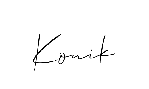 Similarly Allison_Script is the best handwritten signature design. Signature creator online .You can use it as an online autograph creator for name Konik. Konik signature style 2 images and pictures png