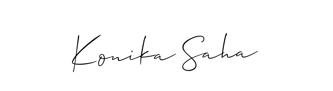 How to Draw Konika Saha signature style? Allison_Script is a latest design signature styles for name Konika Saha. Konika Saha signature style 2 images and pictures png