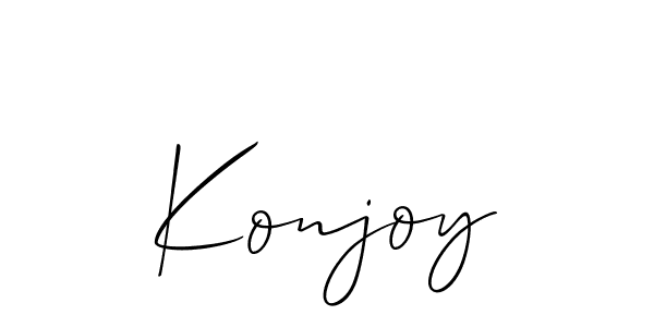 How to make Konjoy signature? Allison_Script is a professional autograph style. Create handwritten signature for Konjoy name. Konjoy signature style 2 images and pictures png