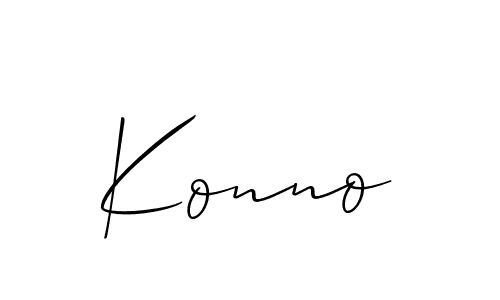 How to make Konno signature? Allison_Script is a professional autograph style. Create handwritten signature for Konno name. Konno signature style 2 images and pictures png