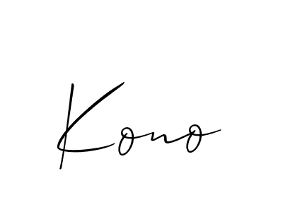 How to Draw Kono signature style? Allison_Script is a latest design signature styles for name Kono. Kono signature style 2 images and pictures png