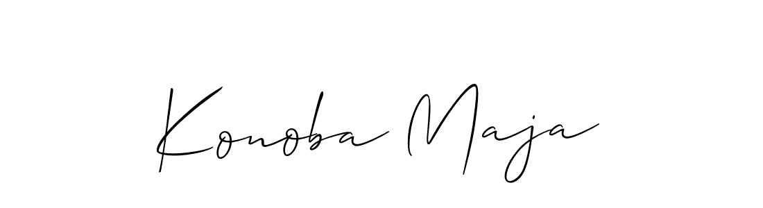 Make a beautiful signature design for name Konoba Maja. With this signature (Allison_Script) style, you can create a handwritten signature for free. Konoba Maja signature style 2 images and pictures png