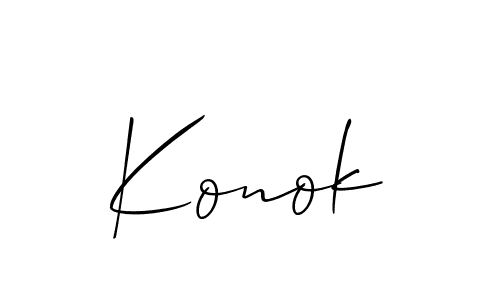 How to make Konok name signature. Use Allison_Script style for creating short signs online. This is the latest handwritten sign. Konok signature style 2 images and pictures png