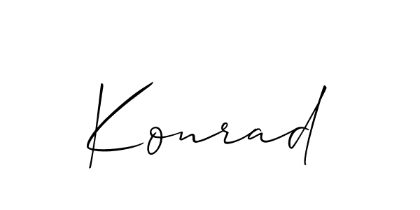 How to make Konrad signature? Allison_Script is a professional autograph style. Create handwritten signature for Konrad name. Konrad signature style 2 images and pictures png