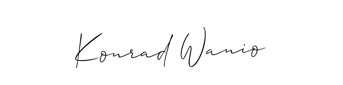 Design your own signature with our free online signature maker. With this signature software, you can create a handwritten (Allison_Script) signature for name Konrad Wanio. Konrad Wanio signature style 2 images and pictures png