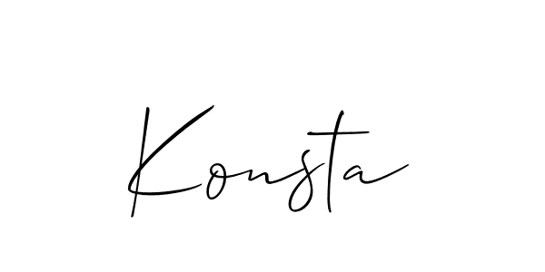 How to Draw Konsta signature style? Allison_Script is a latest design signature styles for name Konsta. Konsta signature style 2 images and pictures png