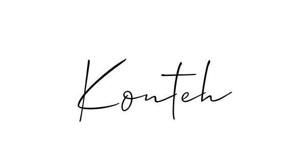if you are searching for the best signature style for your name Konteh. so please give up your signature search. here we have designed multiple signature styles  using Allison_Script. Konteh signature style 2 images and pictures png
