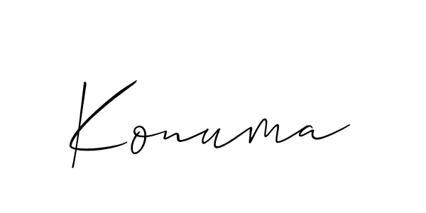 How to Draw Konuma signature style? Allison_Script is a latest design signature styles for name Konuma. Konuma signature style 2 images and pictures png