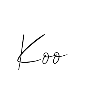 You should practise on your own different ways (Allison_Script) to write your name (Koo) in signature. don't let someone else do it for you. Koo signature style 2 images and pictures png