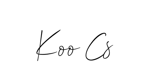 if you are searching for the best signature style for your name Koo Cs. so please give up your signature search. here we have designed multiple signature styles  using Allison_Script. Koo Cs signature style 2 images and pictures png