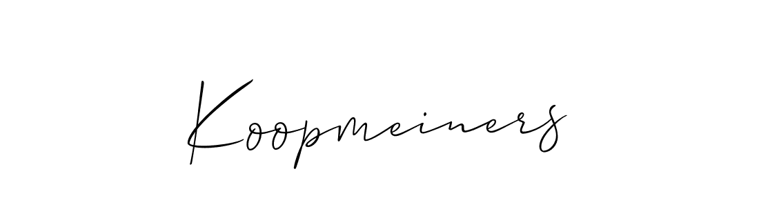 Best and Professional Signature Style for Koopmeiners. Allison_Script Best Signature Style Collection. Koopmeiners signature style 2 images and pictures png