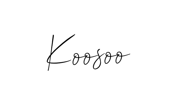 Koosoo stylish signature style. Best Handwritten Sign (Allison_Script) for my name. Handwritten Signature Collection Ideas for my name Koosoo. Koosoo signature style 2 images and pictures png