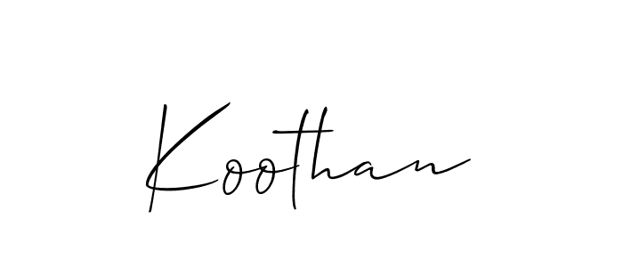 How to make Koothan name signature. Use Allison_Script style for creating short signs online. This is the latest handwritten sign. Koothan signature style 2 images and pictures png