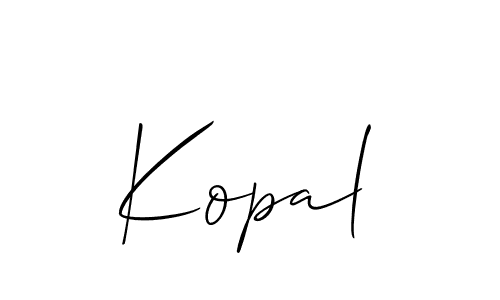 How to Draw Kopal signature style? Allison_Script is a latest design signature styles for name Kopal. Kopal signature style 2 images and pictures png