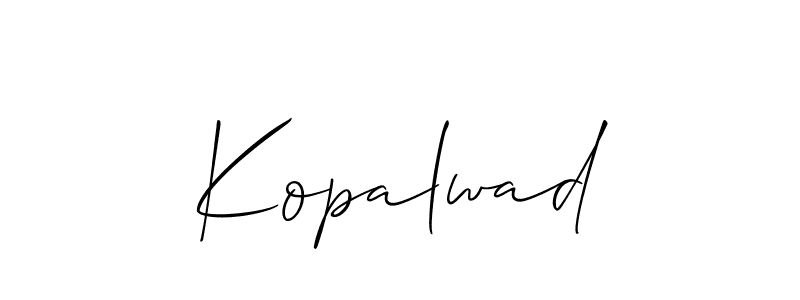 You should practise on your own different ways (Allison_Script) to write your name (Kopalwad) in signature. don't let someone else do it for you. Kopalwad signature style 2 images and pictures png