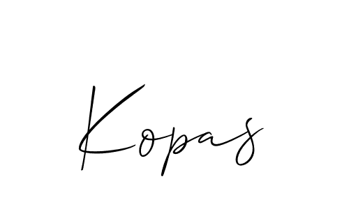 Also we have Kopas name is the best signature style. Create professional handwritten signature collection using Allison_Script autograph style. Kopas signature style 2 images and pictures png