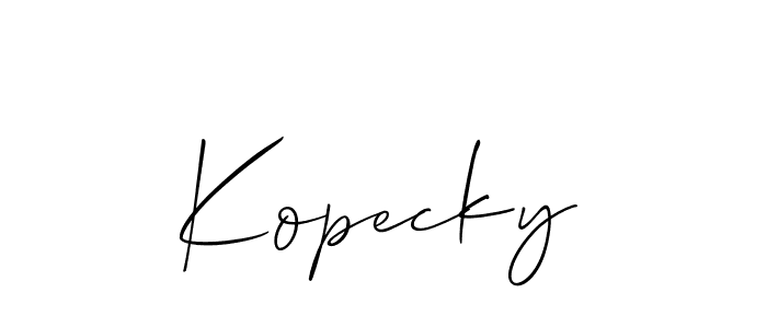 You can use this online signature creator to create a handwritten signature for the name Kopecky. This is the best online autograph maker. Kopecky signature style 2 images and pictures png