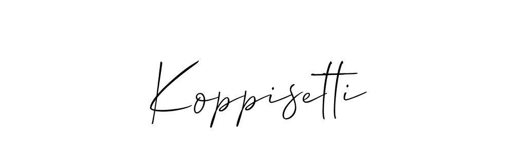 How to make Koppisetti signature? Allison_Script is a professional autograph style. Create handwritten signature for Koppisetti name. Koppisetti signature style 2 images and pictures png