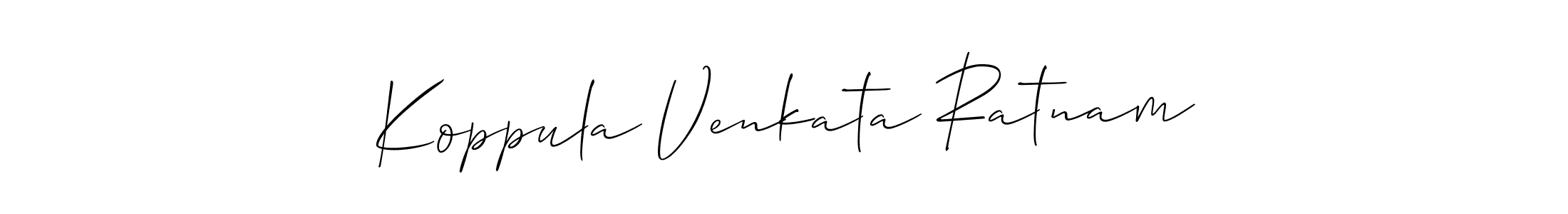 It looks lik you need a new signature style for name Koppula Venkata Ratnam. Design unique handwritten (Allison_Script) signature with our free signature maker in just a few clicks. Koppula Venkata Ratnam signature style 2 images and pictures png