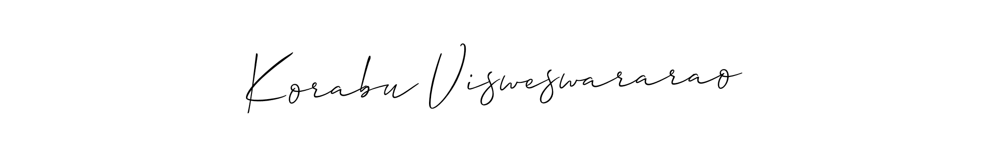 Also You can easily find your signature by using the search form. We will create Korabu Visweswararao name handwritten signature images for you free of cost using Allison_Script sign style. Korabu Visweswararao signature style 2 images and pictures png