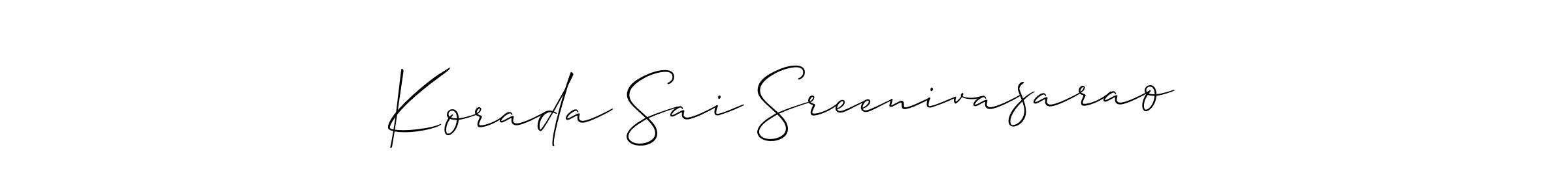 Make a beautiful signature design for name Korada Sai Sreenivasarao. Use this online signature maker to create a handwritten signature for free. Korada Sai Sreenivasarao signature style 2 images and pictures png