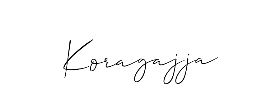 Also we have Koragajja name is the best signature style. Create professional handwritten signature collection using Allison_Script autograph style. Koragajja signature style 2 images and pictures png