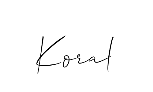 Check out images of Autograph of Koral name. Actor Koral Signature Style. Allison_Script is a professional sign style online. Koral signature style 2 images and pictures png