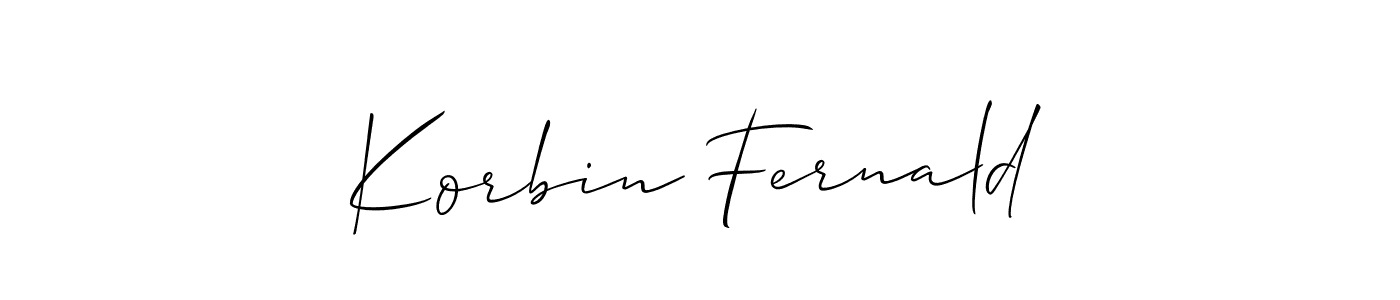 How to make Korbin Fernald signature? Allison_Script is a professional autograph style. Create handwritten signature for Korbin Fernald name. Korbin Fernald signature style 2 images and pictures png