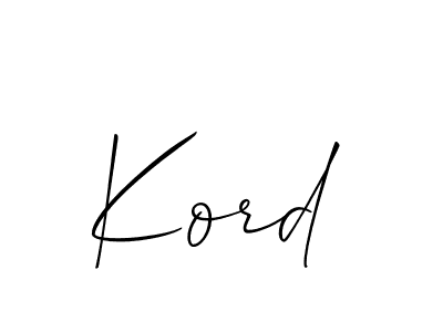 Also we have Kord name is the best signature style. Create professional handwritten signature collection using Allison_Script autograph style. Kord signature style 2 images and pictures png