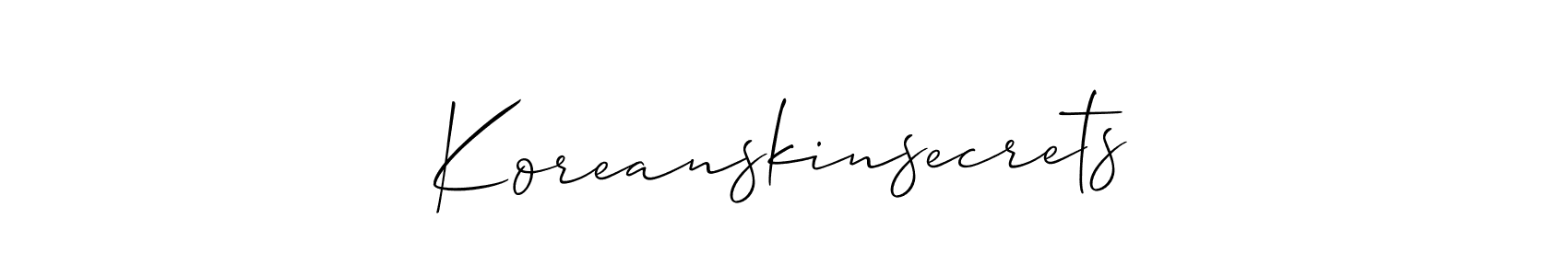 Best and Professional Signature Style for Koreanskinsecrets. Allison_Script Best Signature Style Collection. Koreanskinsecrets signature style 2 images and pictures png