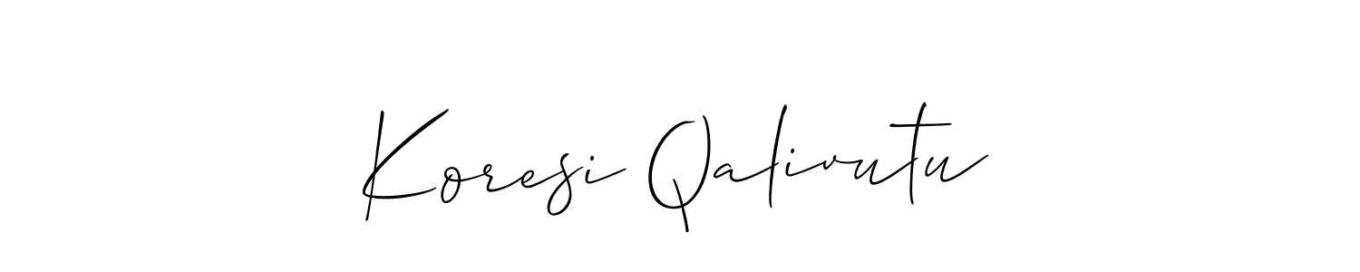 This is the best signature style for the Koresi Qalivutu name. Also you like these signature font (Allison_Script). Mix name signature. Koresi Qalivutu signature style 2 images and pictures png