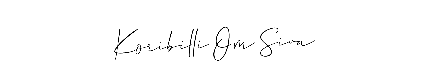 Koribilli Om Siva stylish signature style. Best Handwritten Sign (Allison_Script) for my name. Handwritten Signature Collection Ideas for my name Koribilli Om Siva. Koribilli Om Siva signature style 2 images and pictures png
