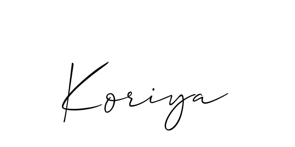 How to Draw Koriya signature style? Allison_Script is a latest design signature styles for name Koriya. Koriya signature style 2 images and pictures png