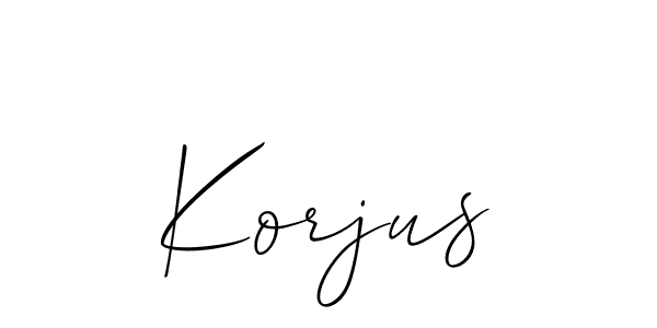 Best and Professional Signature Style for Korjus. Allison_Script Best Signature Style Collection. Korjus signature style 2 images and pictures png