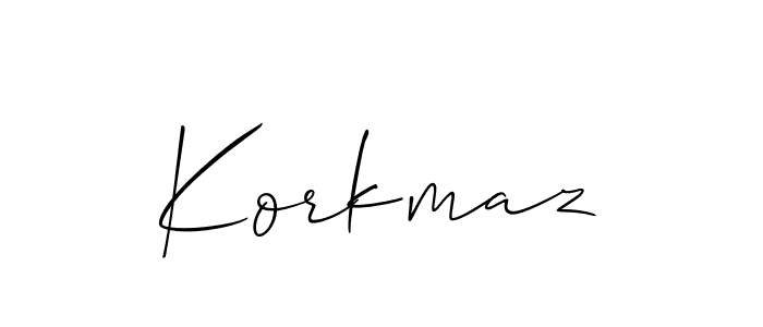 Once you've used our free online signature maker to create your best signature Allison_Script style, it's time to enjoy all of the benefits that Korkmaz name signing documents. Korkmaz signature style 2 images and pictures png