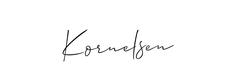 Use a signature maker to create a handwritten signature online. With this signature software, you can design (Allison_Script) your own signature for name Kornelsen. Kornelsen signature style 2 images and pictures png