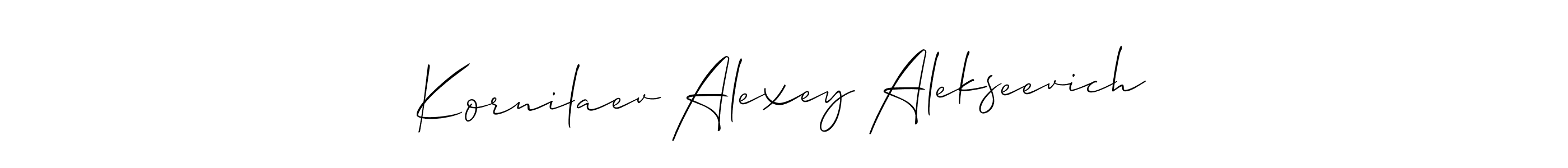 Kornilaev Alexey Alekseevich stylish signature style. Best Handwritten Sign (Allison_Script) for my name. Handwritten Signature Collection Ideas for my name Kornilaev Alexey Alekseevich. Kornilaev Alexey Alekseevich signature style 2 images and pictures png