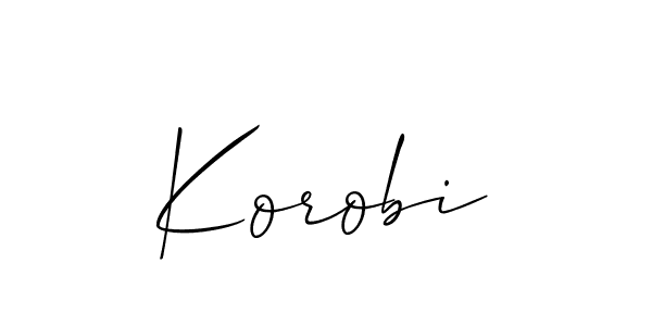 Once you've used our free online signature maker to create your best signature Allison_Script style, it's time to enjoy all of the benefits that Korobi name signing documents. Korobi signature style 2 images and pictures png