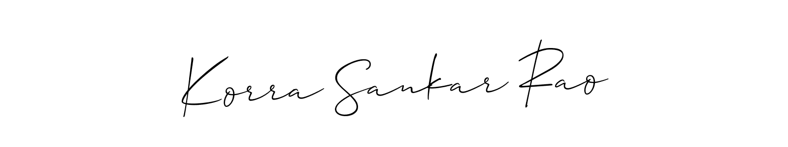if you are searching for the best signature style for your name Korra Sankar Rao. so please give up your signature search. here we have designed multiple signature styles  using Allison_Script. Korra Sankar Rao signature style 2 images and pictures png