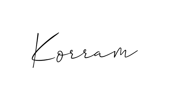 Korram stylish signature style. Best Handwritten Sign (Allison_Script) for my name. Handwritten Signature Collection Ideas for my name Korram. Korram signature style 2 images and pictures png