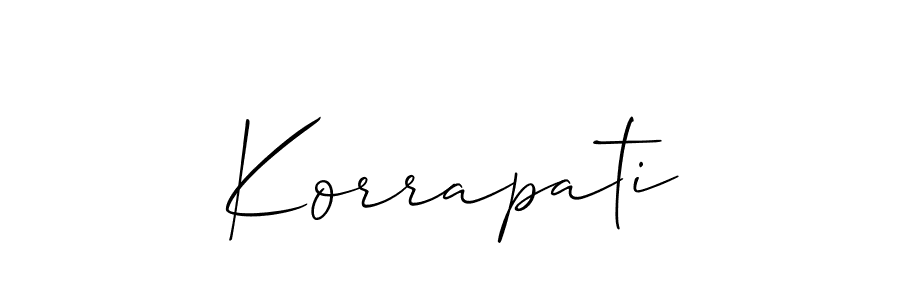 How to make Korrapati name signature. Use Allison_Script style for creating short signs online. This is the latest handwritten sign. Korrapati signature style 2 images and pictures png