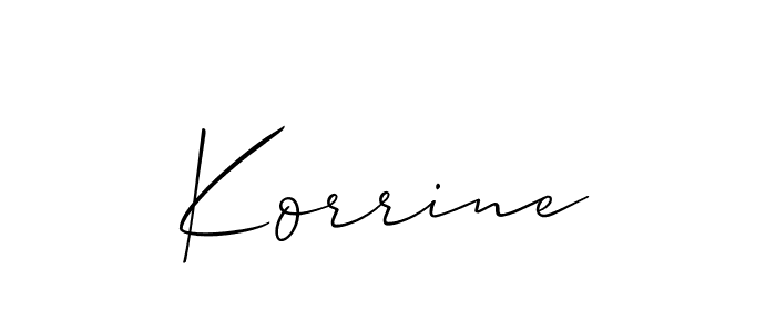 Also we have Korrine name is the best signature style. Create professional handwritten signature collection using Allison_Script autograph style. Korrine signature style 2 images and pictures png