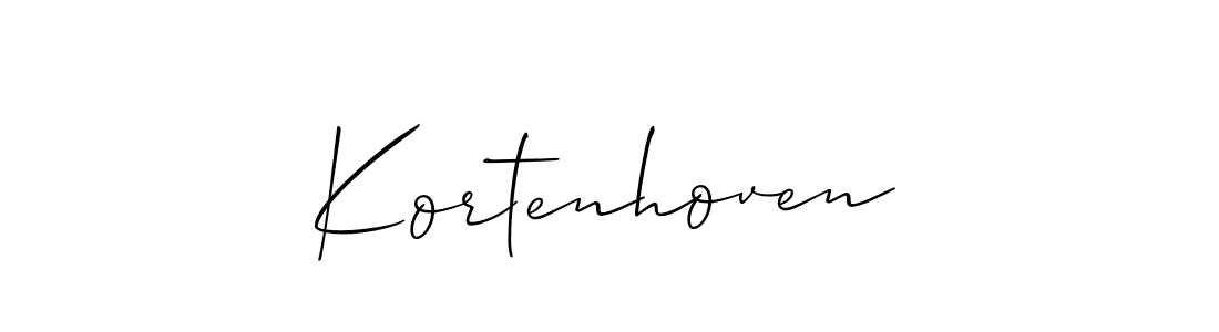 How to make Kortenhoven name signature. Use Allison_Script style for creating short signs online. This is the latest handwritten sign. Kortenhoven signature style 2 images and pictures png