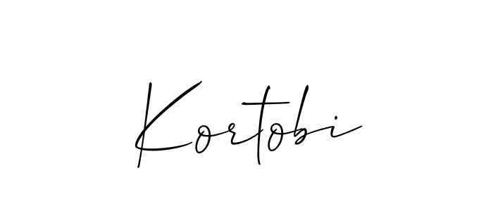 Create a beautiful signature design for name Kortobi. With this signature (Allison_Script) fonts, you can make a handwritten signature for free. Kortobi signature style 2 images and pictures png