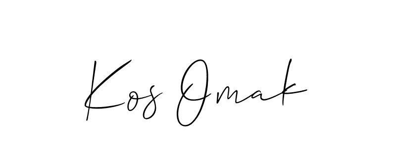 Similarly Allison_Script is the best handwritten signature design. Signature creator online .You can use it as an online autograph creator for name Kos Omak. Kos Omak signature style 2 images and pictures png