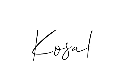 How to Draw Kosal signature style? Allison_Script is a latest design signature styles for name Kosal. Kosal signature style 2 images and pictures png