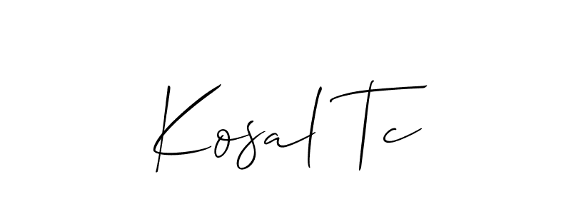 Also we have Kosal Tc name is the best signature style. Create professional handwritten signature collection using Allison_Script autograph style. Kosal Tc signature style 2 images and pictures png